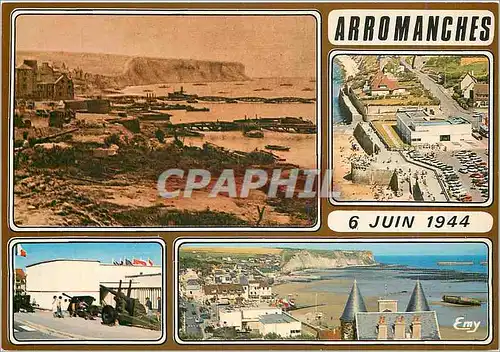 Moderne Karte Arromanches Port Winston Calvados