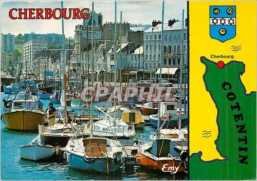 Cartes postales moderne Cherbourg Manche L'Avant port et le quai de Caligny