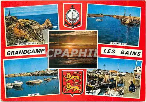Moderne Karte Grandcamp Les Bains Calvados