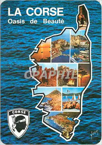 Moderne Karte La Corse Oasis de Beaute