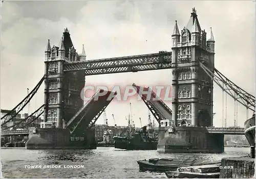 Moderne Karte Tower Bridge London Bateau