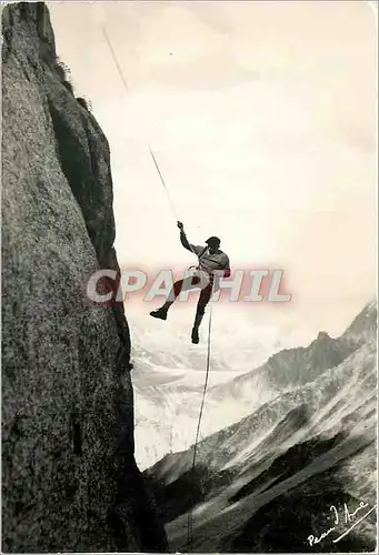 Moderne Karte Une descente en Rappel Alpinisme