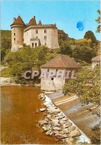 Cartes postales moderne Le Lot Terre des Merveilles Cabrerets Le chateau et la moulin sur le Cete