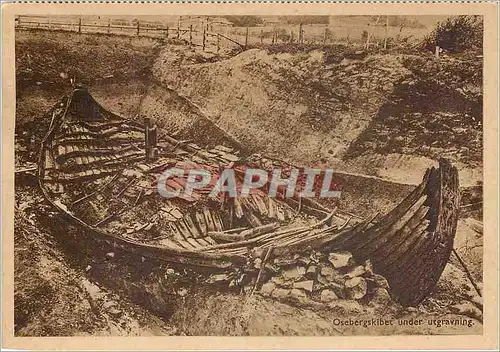 Cartes postales moderne Osebergskibet under utgravning