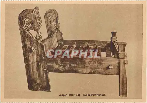 Cartes postales moderne Sengen efter kopi Osebergfunnet