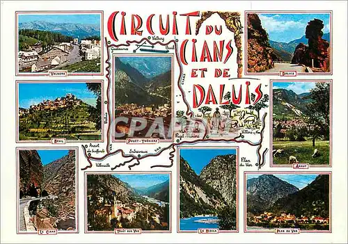 Cartes postales moderne Circuit du Cianas et de Daluis