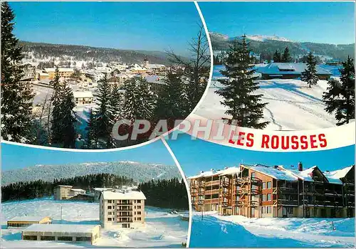 Moderne Karte Le Jura en hiver Les Rousses Station de sports d'hiver