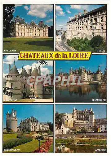 Cartes postales moderne Les Merveilles du Val de Loire Chateaux de la Loire