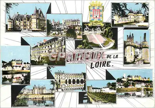 Cartes postales moderne Chateaux de la Loire Azay le Rideau Chaumont Chambord