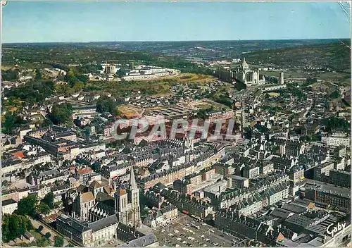 Cartes postales moderne Lisieux Calvados Vue generale a l'arriere plan La Basilique