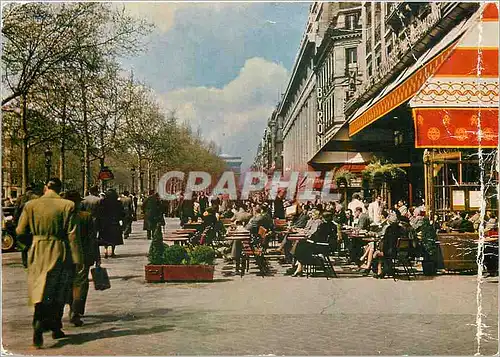 Moderne Karte Paris L'Avenue des Champs Elysees