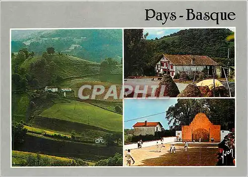 Cartes postales moderne Le Pays Basque Pyrenees Atlantiques Environs d'Ascain Une Ferme typique Partie de pelote