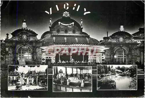 Cartes postales moderne Vichy Allier Casino vu la nuit