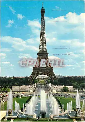 Moderne Karte Paris et ses Merveilles La Tour Eiffet