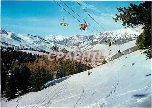 Moderne Karte Vars les Claux Hautes Alpes Le telesiege des Escondus