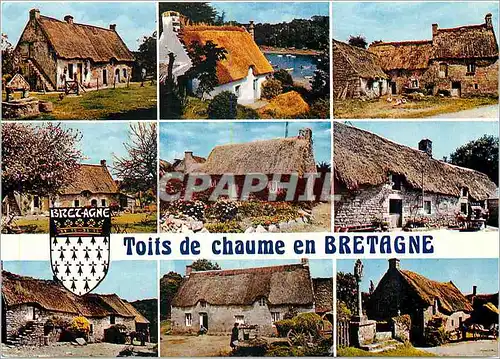 Cartes postales moderne Toits de Chaume en Bretagne