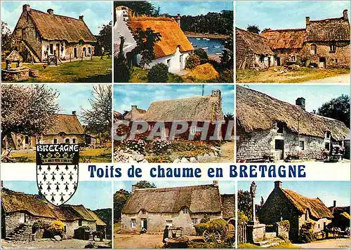 Cartes postales moderne Bretagne Toits de Chaume en Bretagne