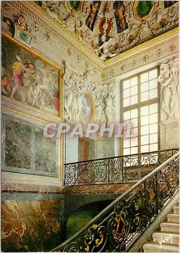 Moderne Karte Chateau de Fontainebleau Seine et Marne Escalier du Roi ancienne chambre de la Duchesse d'Etampe