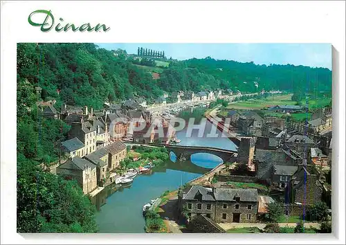 Cartes postales moderne Dinan Cotes d'Armor Le Port et le Vieux pont sur la Rance