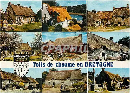 Cartes postales moderne Toits de chaume en Bretagne