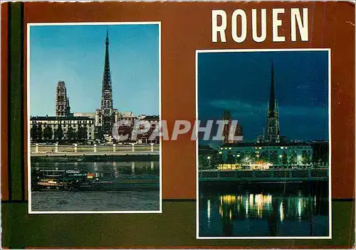 Cartes postales moderne Rouen La Cathedrale et la Seine