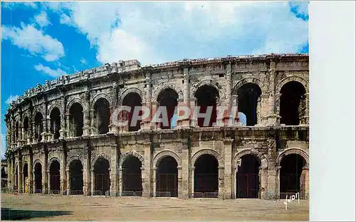 Moderne Karte Nimes Gard Les Arenes