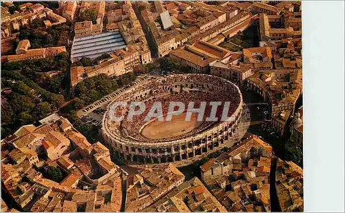 Moderne Karte Nimes Gard Les Arenes par avion