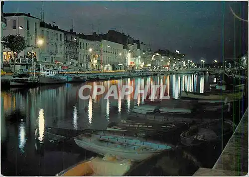 Cartes postales moderne Sete Herault Le Canal vu de nuit