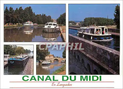 Moderne Karte Canal du Midi En Languedoc