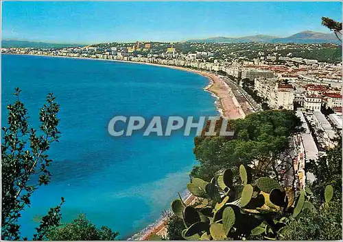 Moderne Karte Nice Cote d'Azur La Baie des Anges