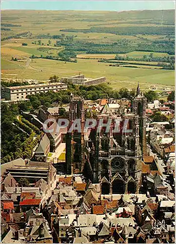 Moderne Karte Laon Aisne La Cathedrale