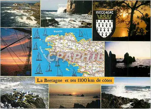 Cartes postales moderne La Bretagne et ses 1100 km de Cotes