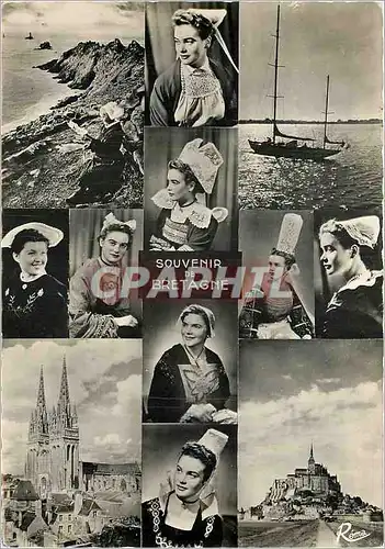 Cartes postales moderne Jolis Sites de Bretagne La Pointe du Raz La Trinite sur Mer la Cathedrale de Quimper