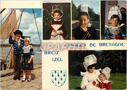 Moderne Karte Visages de Bretagne