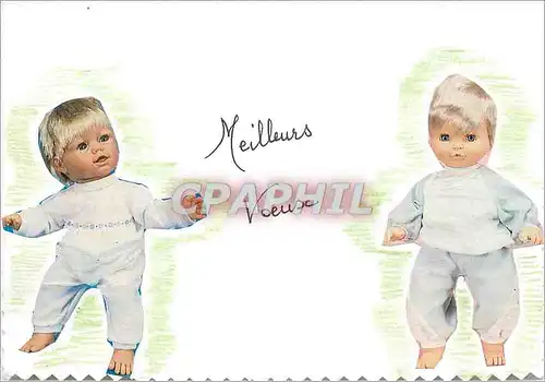 Cartes postales moderne Meilleurs Voeux Poupee