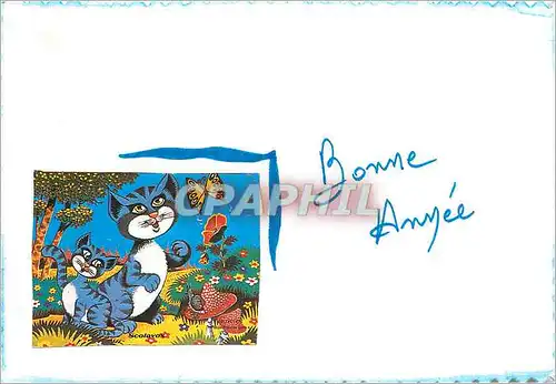 Cartes postales moderne Bonne Annee Chat