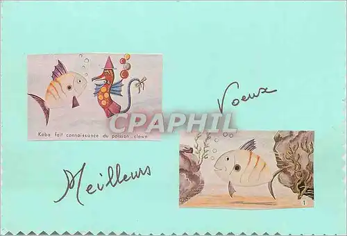 Cartes postales moderne Meilleurs Voeux Poissons