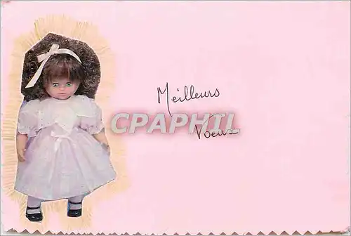 Cartes postales moderne Meilleurs Voeux Poupee