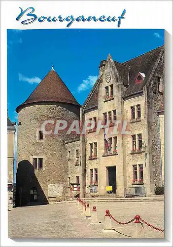 Moderne Karte Bourganeuf Creuse Le centre ville