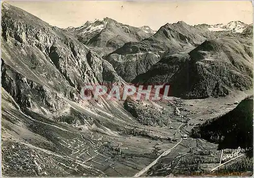 Moderne Karte Sur la Route du Col de l'Iseran Val d'Isere et la Tete de Solaise