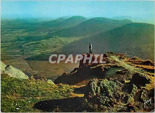 Moderne Karte L'Auvergne pittoresque Le Puy de Dome Vue sur les Volcans eteints qui forment les Monts Dome pri