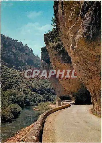 Moderne Karte Les Gorges du Tarn Encorbellement du Cirque des Baumes