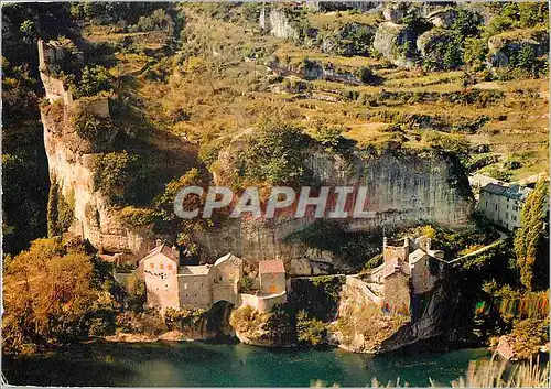 Moderne Karte Les beaux sites de la Lozere Les Gorges du Tarn Chateau de Castelboue