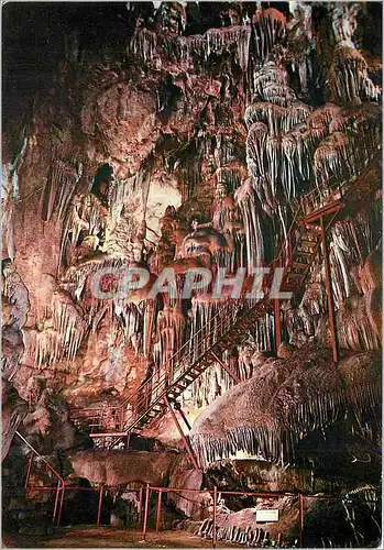 Moderne Karte L'Aven Grotte Marzal Ardeche France Les Grandes Draperies