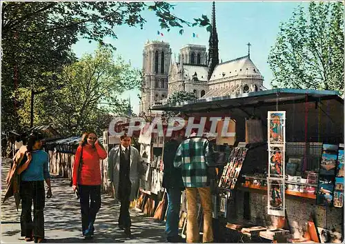 Moderne Karte Paris Les Bouquinistes devant Notre Dame
