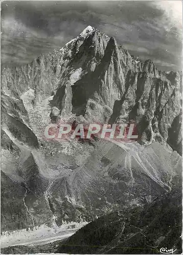 Cartes postales moderne Chamonix Haute Savoie La Mer de Glace L'Aiguille Verte