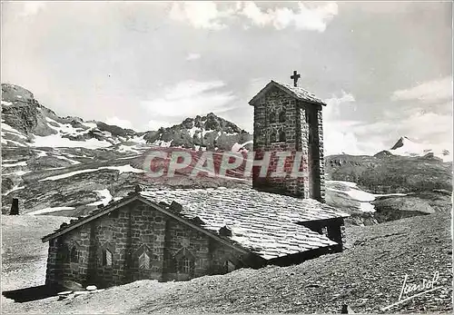 Moderne Karte Le Col de l'Iseran La plus haute route d'Europa La Chapelle Notre Dame de Toute Prudence