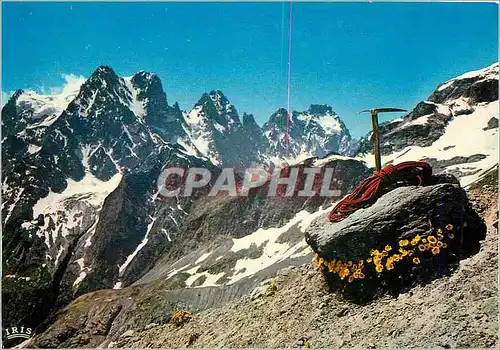 Cartes postales moderne Massif des Ecrins Le Pelvoux le pic sans nom L'Allefroide depuis la moraine du glacier Blanc