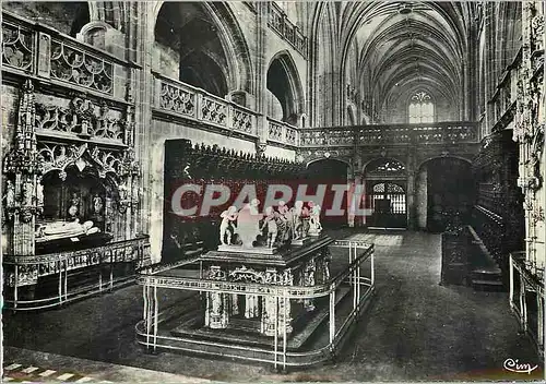 Moderne Karte Eglise de Brou Ain Ensemble du Choeur Les Trois Tombeaux