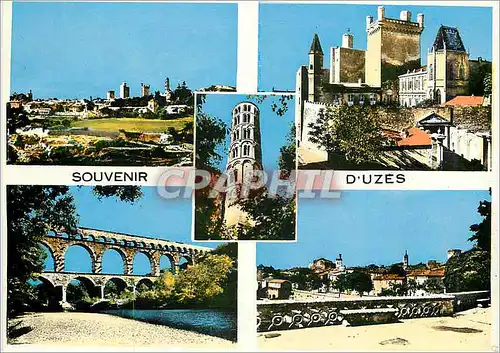 Moderne Karte Souvenir d'Uzes